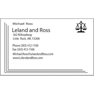 Custom 1-2 Color Business Cards, CLASSIC® Laid Natural White 80#, Flat Print, 1 Standard Ink, 2-Side