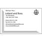 Custom 1-2 Color Business Cards, CLASSIC® Linen Solar White 80#, Flat Print, 1 Standard Ink, 1-Sided, 250/PK