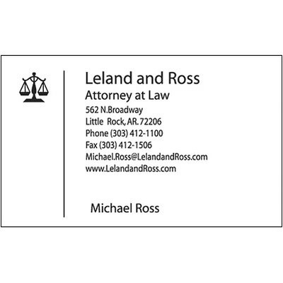 Classic Crest® 100-lb Business Card; 1-color, 2-sided, White