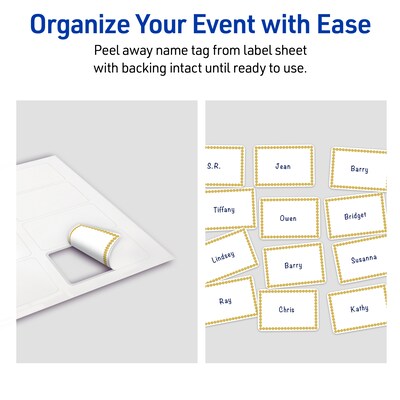 Avery Laser/Inkjet Rectangle Multipurpose Labels, 2-1/3" x 3-3/8", White, 80/Pack (S00-EY1)