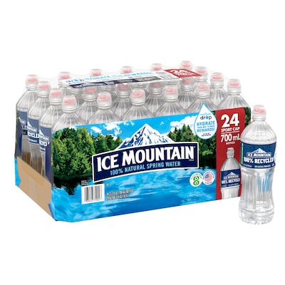 Ice Mountain Sport Cap 100% Natural Spring Water, 23.7 oz., 24/Carton (12087164)