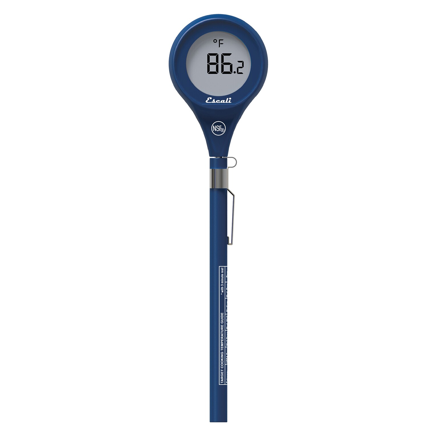 Escali Easy-Read Stainless Steel Digital Food Thermometer, Blue (DHP4)