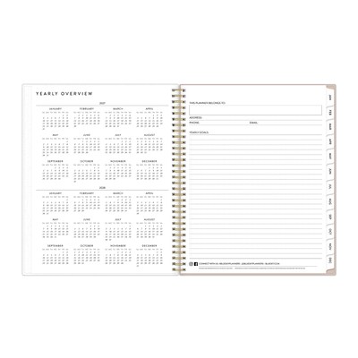 2027 Blue Sky Bespoke Letterpress Pears & Bluebirds 8.5" x 11" Calendar Year Weekly & Monthly Standard Planner, Plastic Cover