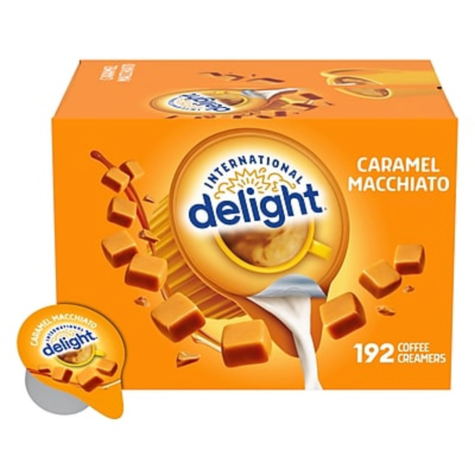 International Delight Singles Caramel Macchiato Liquid Creamer, 0.44oz., 192/Carton (136678)
