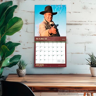 2026 BrownTrout John Wayne in the Movies 12" x 12" Monthly Wall Calendar (9798330701827)