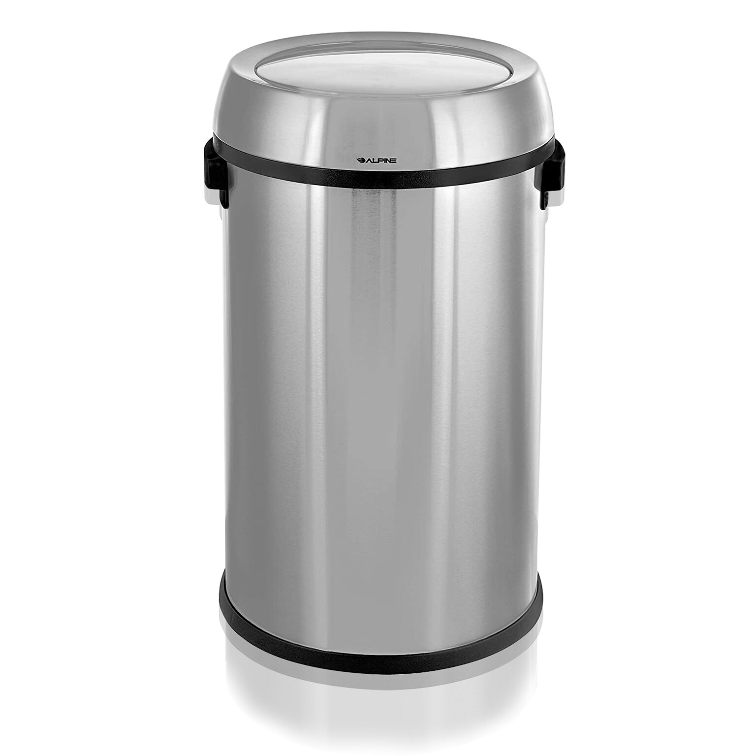 Alpine Industries Stainless Steel Trash Can with Swing Lid, 17 Gallon (ALP470-65L-1)