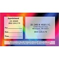 Dual-Imprint Peel Off Sticker Appointment Cards; Standard, Tie-dye