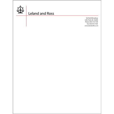 Classic Cotton® Letterhead; 2-Color, White