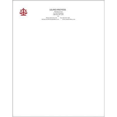 Classic® Linen Letterhead; Natural White, 2-Color Printing
