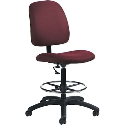 Global® Goal Armless Drafting Task Chair; Burgundy