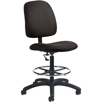 Global® Goal Armless Drafting Task Chair; Black
