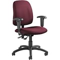 Global® Goal Low Back Operator Chair with Arms; Burgundy