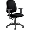 Global® Goal Low Back Operator Chair with Arms; Black