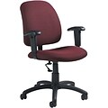 Global® Goal Low-Back Task Chair with Arms; Burgundy