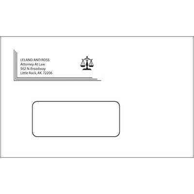 #6 3/4 White 1-Color Envelopes with window