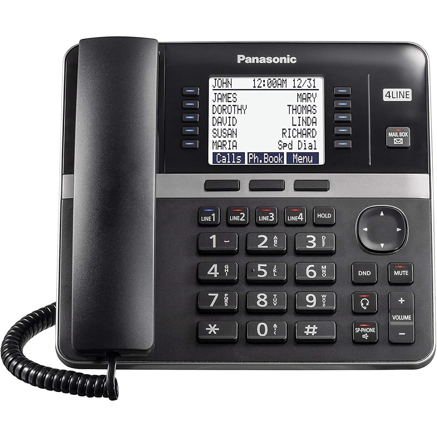 Panasonic KX-TGWA40 Corded Speakerphone Office Phone Extension Accessory, Black (KX-TGWA40B)