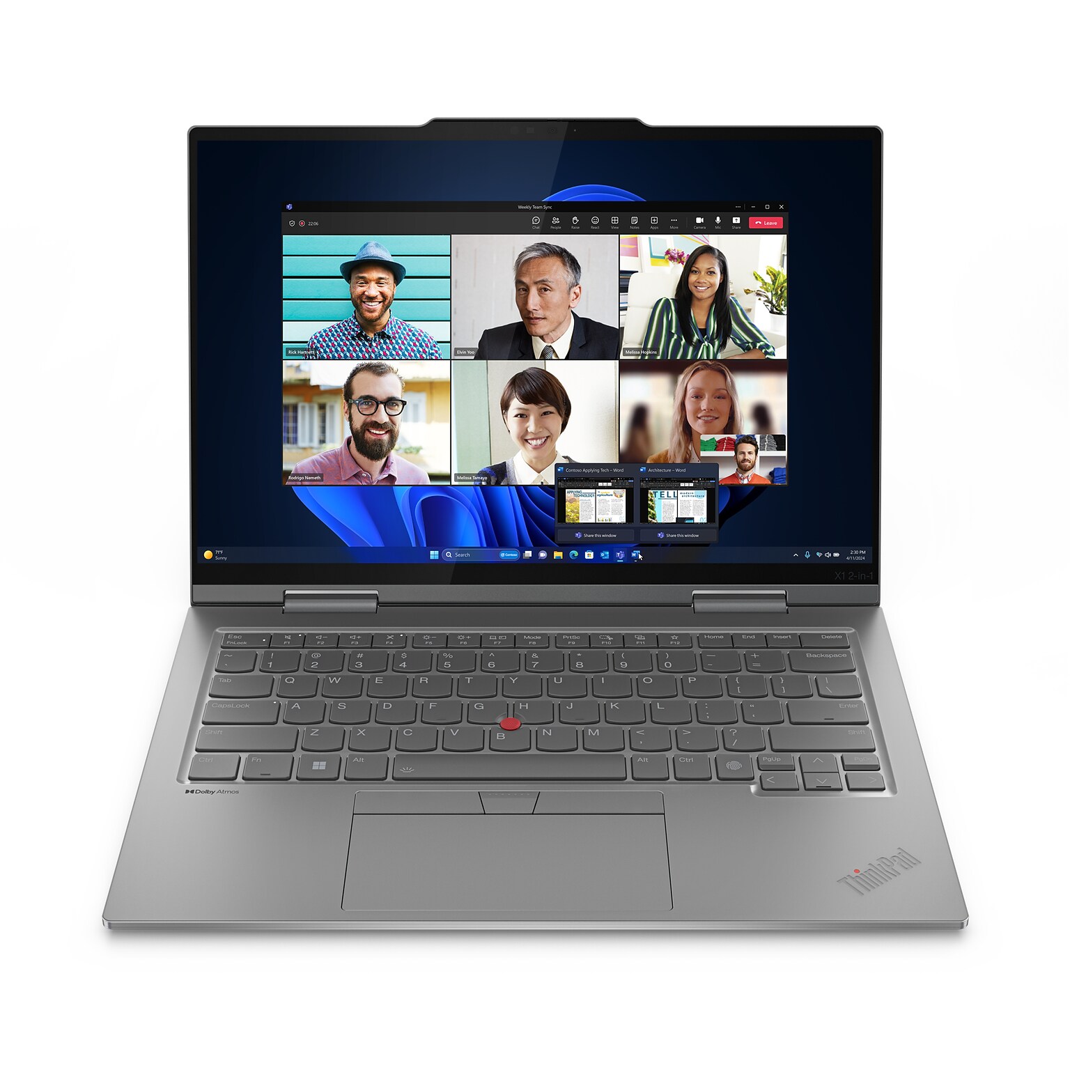 Lenovo ThinkPad X1 2-in-1 Gen 9 14 Touchscreen Laptop, Intel Core Ultra 7 165U, 32GB RAM, 512GB SSD, Windows 11 Pro