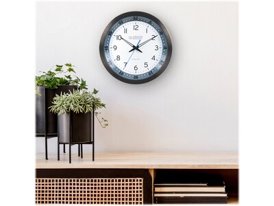 La Crosse Technology Atomic Wall Clock, Metal, 10" (404-54667)