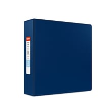 Staples Heavy Duty 3 3-Ring Non-View Binder, D-Ring, Blue (ST56275-CC)