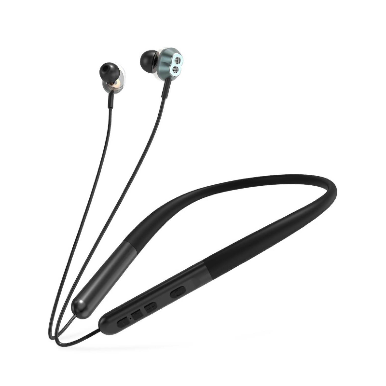 MyBat Pro Accelerate Wireless Sports Neckband Earbuds Wireless IPX5 Sweat-Resistant Black