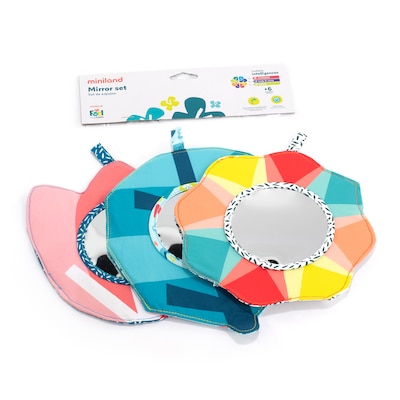 MINILAND Feel to Learn Mirrors, Multicolored, 3/Set (MLE97332)