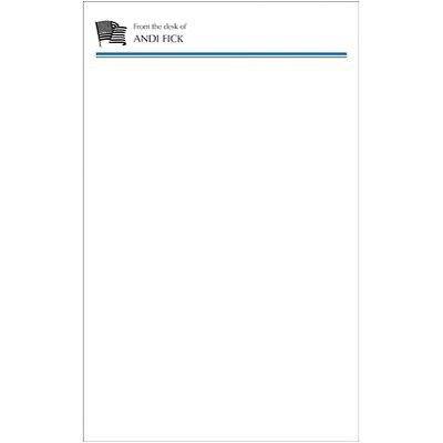 Custom Printed Medical Arts Press® Memo Pads; From The Desk Of, 1-Line Imprint, Black Ink