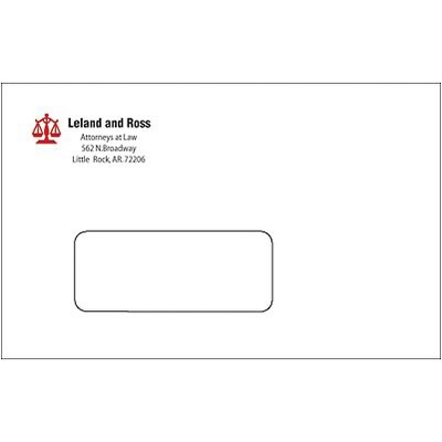 #6-3/4 White 2-Color Envelopes with window