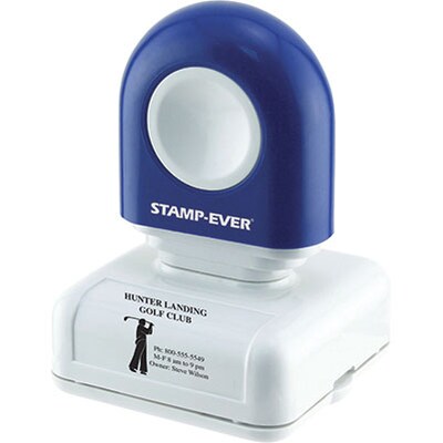 Premium Pre-Inked 1-3/4x1-3/4 Large Square Message Stamp, Up to 11 Lines