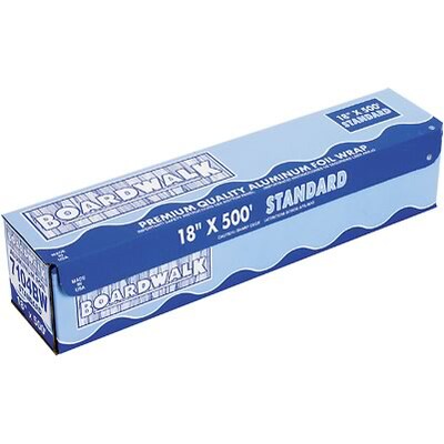 Boardwalk Aluminum Foil Rolls; 18x500, 1 Roll per Case