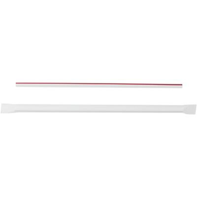 Boardwalk Wrapped Jumbo Straws; 7-3/4L, White With Red Stripe