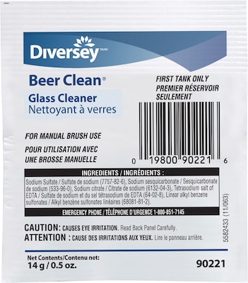 Beer Clean® Glass Cleaner Dish Detergent; Manual Brush Use