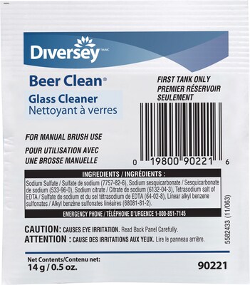 Beer Clean® Glass Cleaner Dish Detergent; Manual Brush Use