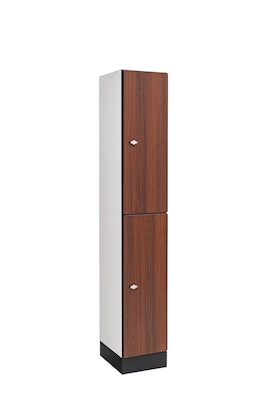 Alpine Industries 72 2-Tier 1-Column Storage Locker, Walnut (701-W-1-MK)