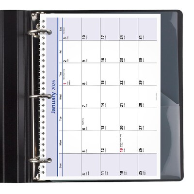 2026 AT-A-GLANCE QuickNotes 11" x 8" Monthly Wall Calendar (PM50-28-26)