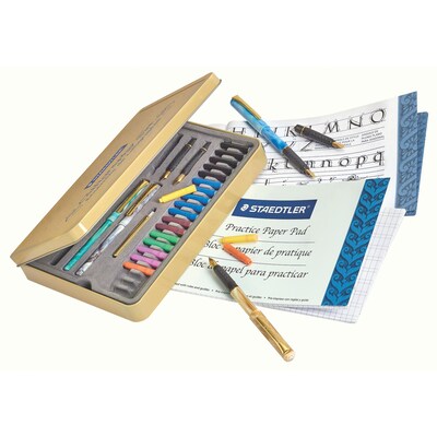 Staedtler Deluxe Calligraphy Fountain Pens, Assorted Nib Sizes, Assorted Ink (899 SM5 NA)