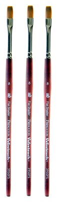 Princeton Velvetouch Mixed Media Brushes 8 flat shader [Pack of 3] (PK3-3950FS-8)