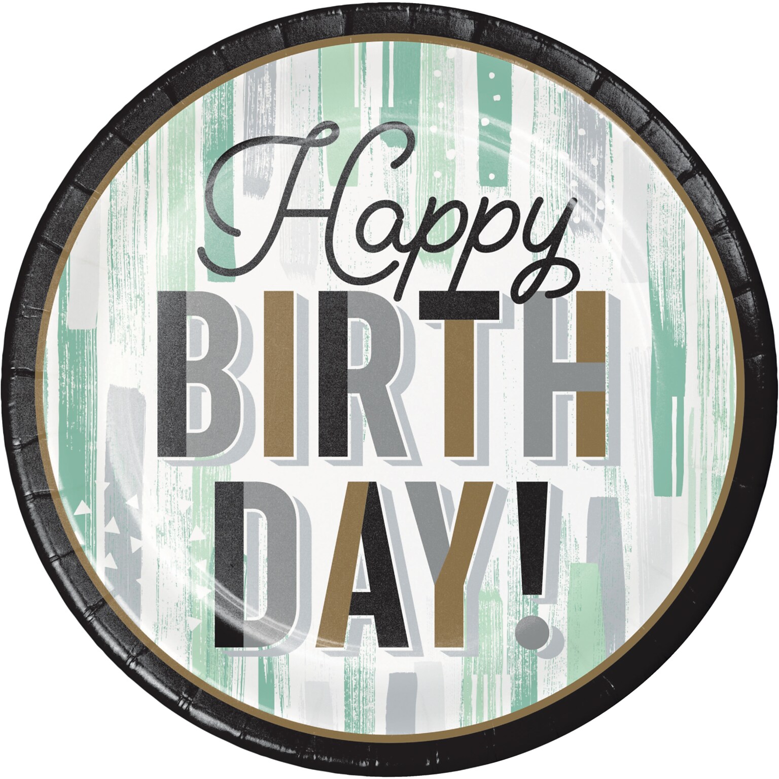 Creative Converting Minted Milestone Happy Birthday Paper Dinner Plates, 96/Pack (372519)