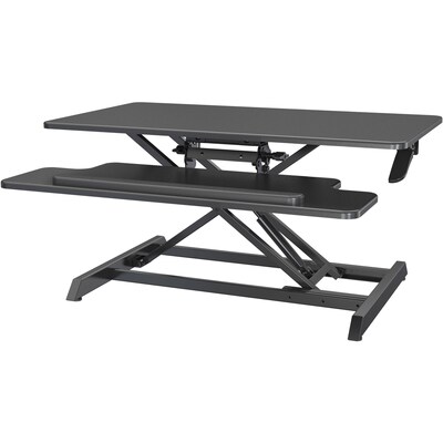 Lorell  Adjustable Large Desk Riser Monitor Stand, Up to 47" Monitor, Black (LLR99555)