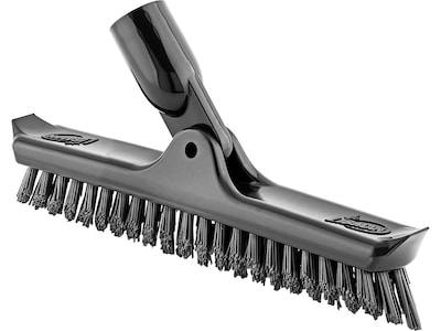 Libman 10 Swivel Grout and Scrub Brush Head, Black, 6/Pack (1616)