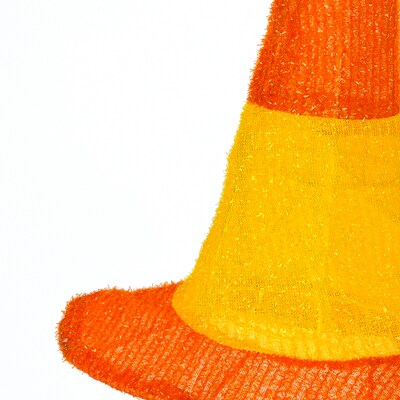 National Tree Company 23" Pre-Lit Candy Corn Witches Hat Garden Stakes (MZ17-B6618BC-1)