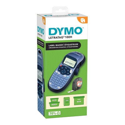 Dymo LetraTag 100H Portable Thermal Handheld Label Maker, Blue (2174534)