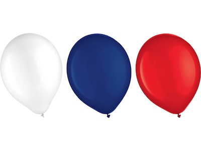 Amscan Fourth of July Balloons, Assorted Colors, 15/Pack, 3 Packs/Set (111637)