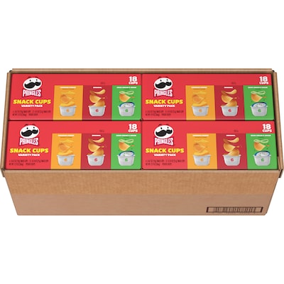 Pringles Variety Pack Potato Chips, 0.74 oz., 72/Carton (KEE18251)
