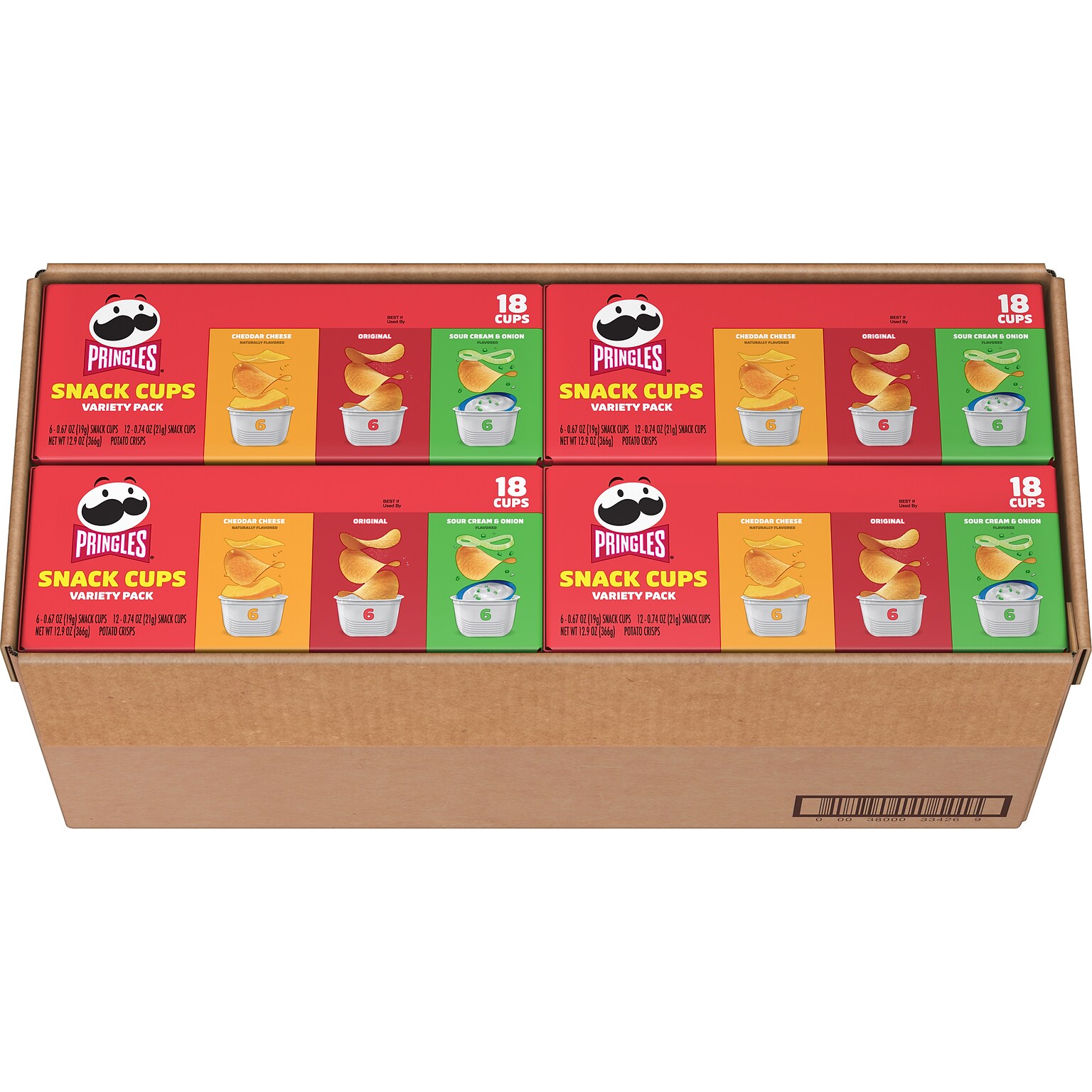 Pringles Variety Pack Potato Chips, 0.74 oz., 72/Carton (KEE18251)