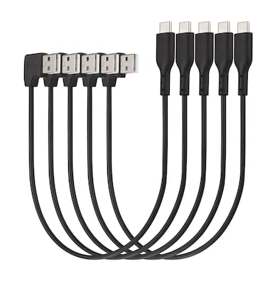 Kensington 12.9 Charge & Sync USB-C Cable, 5/Pack, Black (K65610WW)