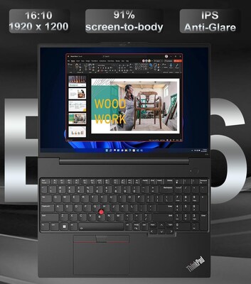 Lenovo ThinkPad E16 G2 16" AI Laptop, Intel Core Ultra 5 125U, 16GB RAM, 1TB SSD, Windows 11 Pro (21MAS0BV00)