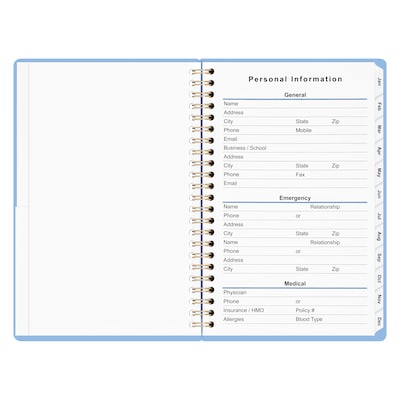 2027 Staples 5" x 8" Weekly & Monthly Planner, Eternal Blue (ST63612-27)