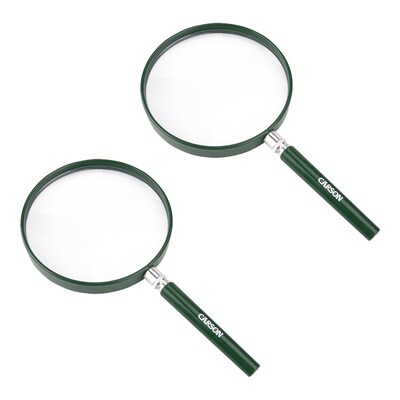 CARSON BigEye 2x Handheld Magnifier, 2/Pack (KITCSNHU202PK)