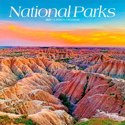 2027 BrownTrout National Parks 7 x 7 Monthly Wall Calendar (9798330709533)