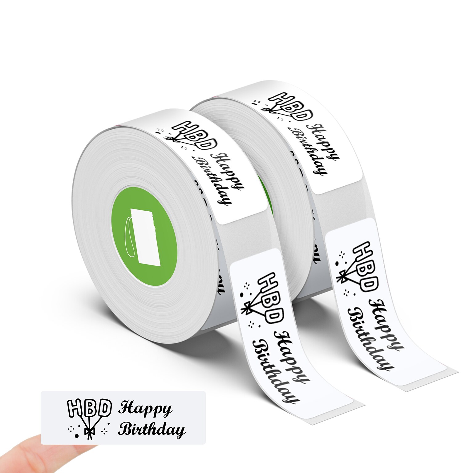 Nelko Label Paper 14x40mm 2 Rolls/set for P21/P22, White (US-1440WH-2R)